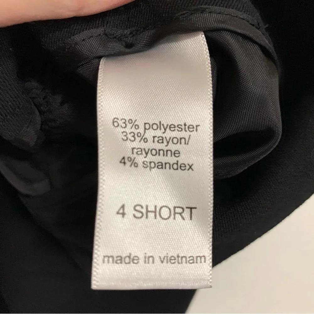 Maurices Solid Black Dress Pants Office Career Wear Size 4 Short